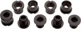 PROBLEM SOLVERS Chainring Bolts - Set of Five - 6mm - Black